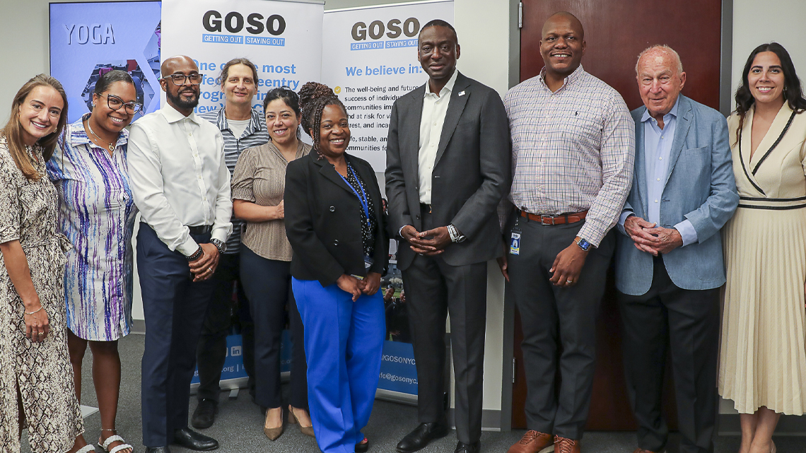 GOSO staff with founder Mark L. Goldsmith and City Councilmember Yusef Salaam
