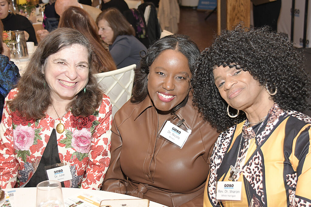 Julie Neches, Ph.D, Dr. Nicole Brown, and Dr. Sharon White-Harrigan, Ph.D at Our Voices Ourselves 2024